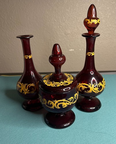 Vtg bohemian czech ruby red - vtg,