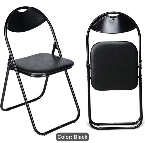 Black white folding chair - black,