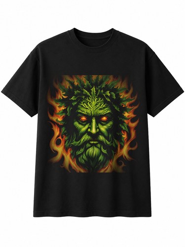Tattoo green man flames - tattoo,