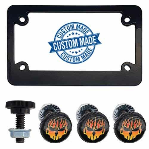 Metal motorcycle license plate - metal,