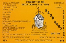 Postcard QSL Radio CB Ham Postcard Uncle Charlie SSB Club Lafayette My Ref QSL