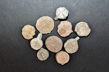 A collection of ten antique lead tokens J5