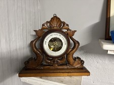 Antique  Carved Aneroid Desk Barometer  Barometer