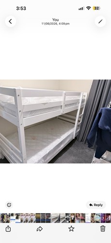 Bunk beds white with - in,