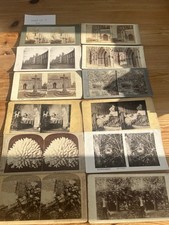 Stereoscope Cards x 12 Mixed