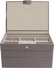 Stackers Mink Classic Medium Jewellery Box, Set of 3