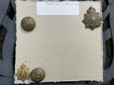 Rare South Africa Police Force Cap badge, Collar & buttons African Constabulary 