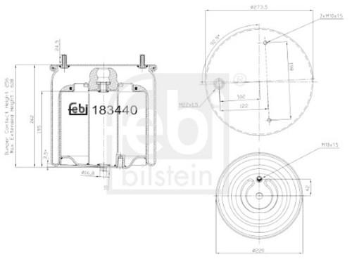 Febi front left air - front, suspension
