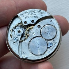 Waltham Beacon Pocket Watch Movement Export Model 1897 Hunter American Parts 
