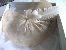 Ladies straw fascinator hat