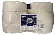 (6 Rolls) Tork 120257 Recycled T1 Jumbo Toilet 2-Ply White Paper (VAT Invoice)