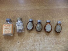 Six 1900s Empty Medicine Pill Bottles Nevroids,  Celery Pills,  And Quinine