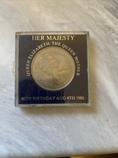 Her Majesty Queen Elizabeth the Queen Mother 80th birthday  coin in TSB case