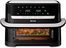 Tefal EY9228G1 Dual Air Fryer 9L Easy Fry Flex Removable Divider 6 Programs