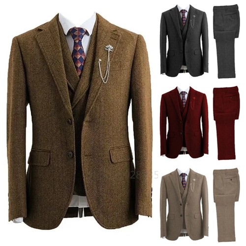 Elegant man suit herringbone - man,