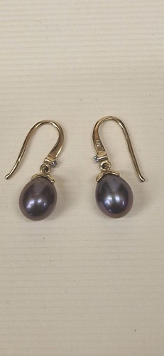 Cultured pearl diamond drop - cultured, &