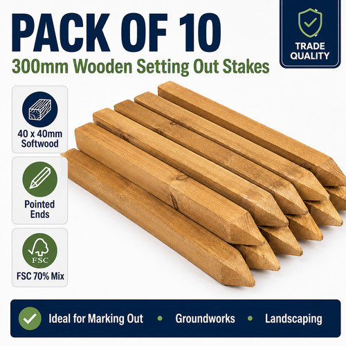 Timber survey pegs 300mm - survey,