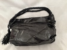 JOCASI BLACK PYTHON SEMARA BAG WITH MATCHING PURSE VGC
