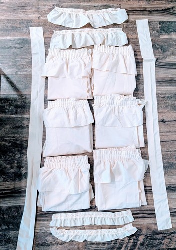 Vtg set sears - 6, ruffled