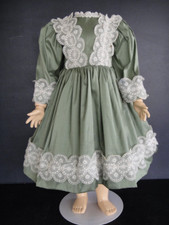 Green Silk Dress For Antique