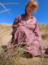 Long dress maxi cotton long hippy S M L XL 10 12 14 16 18 20 wedding summer art