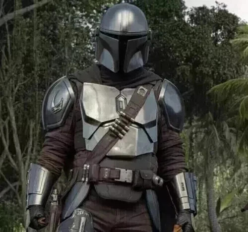 Mandalorian silver full armor - silver,