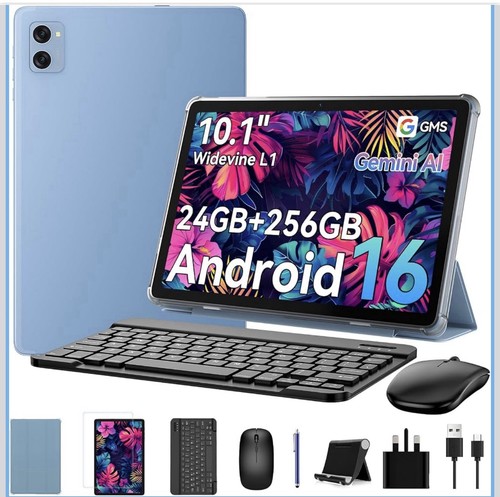 Android tablet 1in 256gb - android, 10.1in