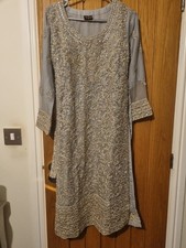 South Asian Women Wedding Outfit  Grey Colour Size Small