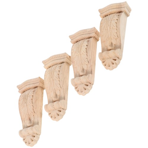 4pcs wooden carved corbels - wooden,