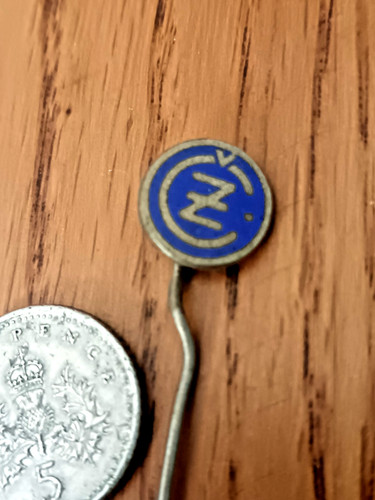 Vintage moped logo pin - vintage, cz