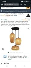 Bamboo Rattan Pendant Lamp Fittings Hand Woven Bamboo Pendant Light Shade...