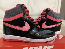 Ladies Nike Force Sky High PRM Black Geranium Cool Grey Trainer Wedges 5