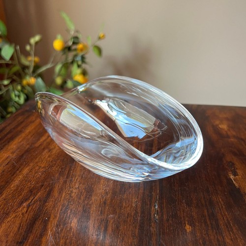 Steuben art glass oval folded - art,