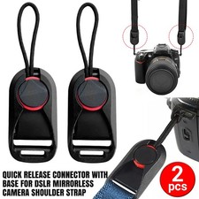 2PC Quick Release Connector with Base for DSLR Mirrorless Camera Shoulder Strap