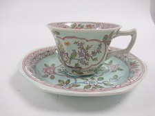 Adams Calyx Ware Cup and Saucer Set Floral Singapore Bird Vintage 2744