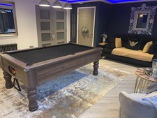 Pool Table 7x4 External Dimensions. Black Cloth. Full Set of Pool Balls. VGC