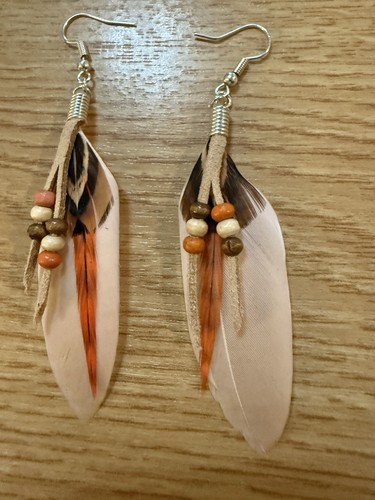Unique handmade feather bead - unique,