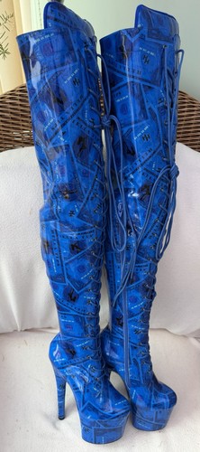Hella heels blue dollar inch - blue,