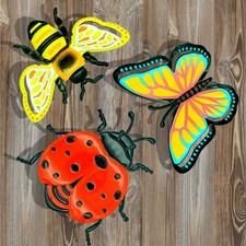 3Pcs 3D Metal Insect Wall Art