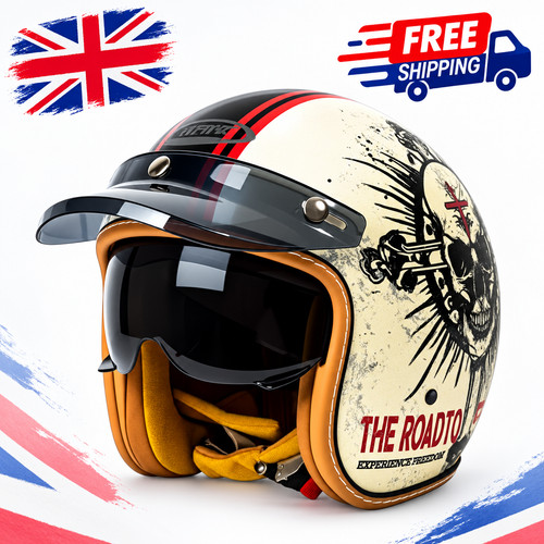 Open face motorcycle - face,