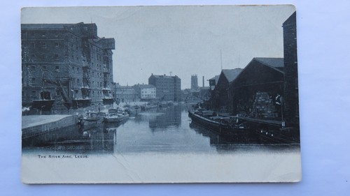 Postcard leeds river - postcard, leeds,