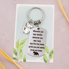 Koala Keyring, Moving To Australia Gifts, Safe Travels, Emigrating Gifts