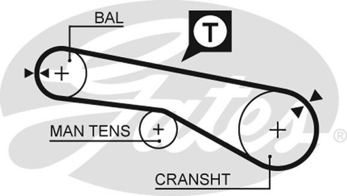 Gates 5257xs timing belt - gates,