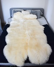 Natural sheepskin rug quad - natural,