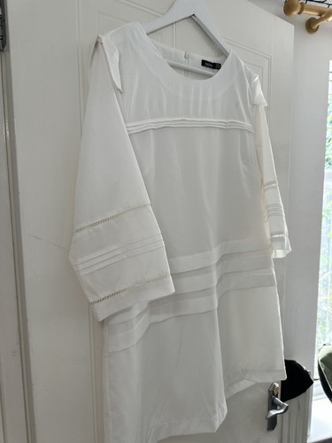 Boohoo white dress size - white,
