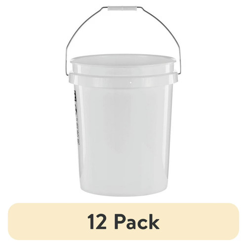 Pack gallon plastic pails - 12-pack,