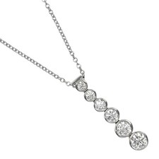 Tiffany & Co. Jazz Drop Necklace in Platinum (Pt950) with 6 Diamonds, Approx. 4.
