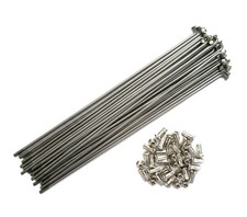 Set spokes + nipples stainless