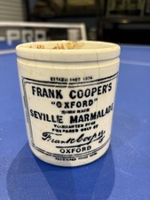 VINTAGE PRIMITIVE c1900s 1lb FRANK COOPER OXFORD SEVILLE MARMALADE POT or JAR