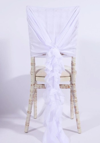 White chiffon hoods with - hoods,